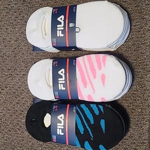 FILA WOMENS ATHLETIC SOCKS SUPER NO SHOW FITS SHOE SIZE 6-10